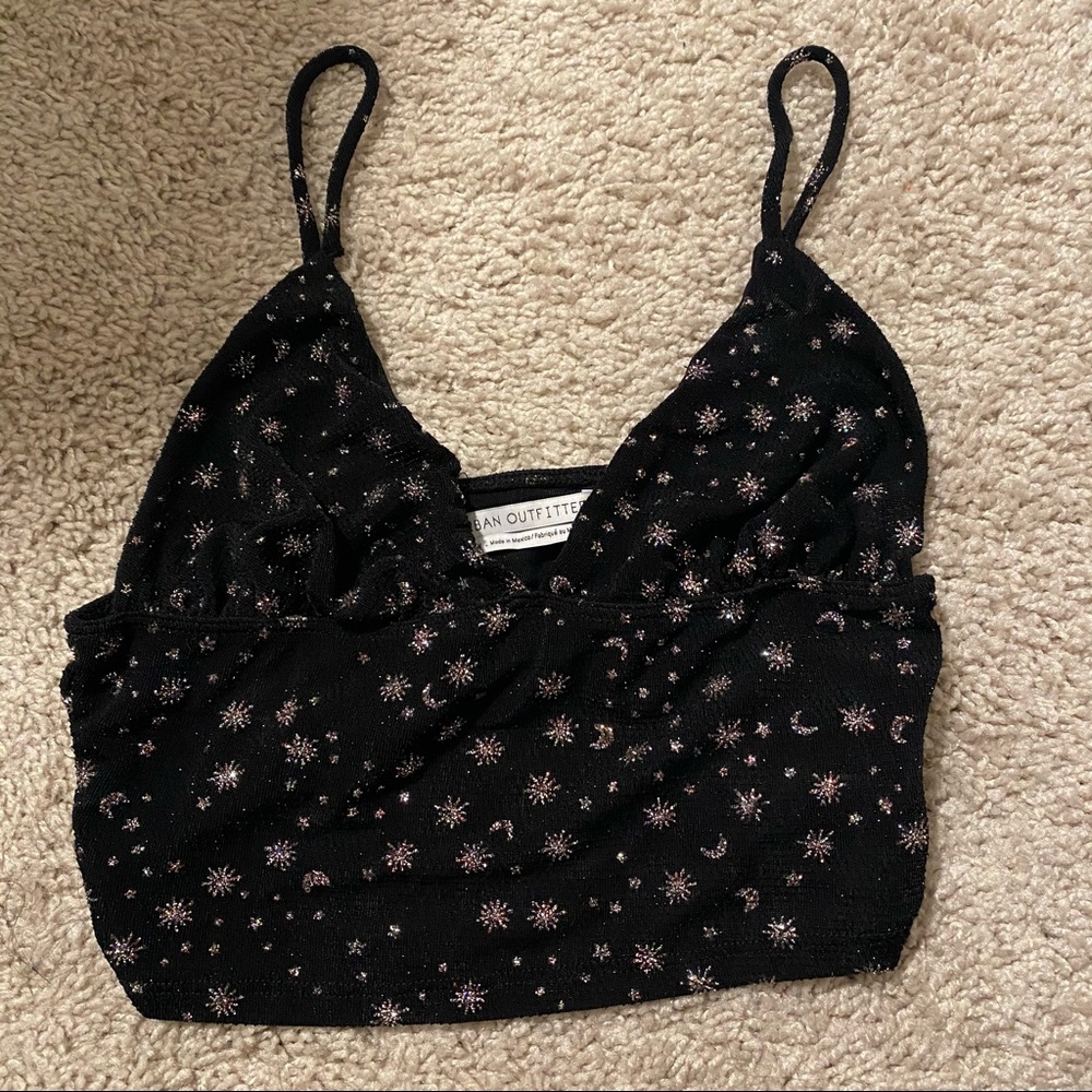 UO sparkly star and moon bralette/crop top